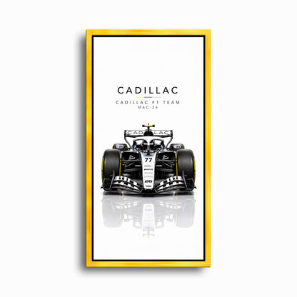Cadillac F1 Team MAC-26 Wall Art | Formula 1 Decor Cars
