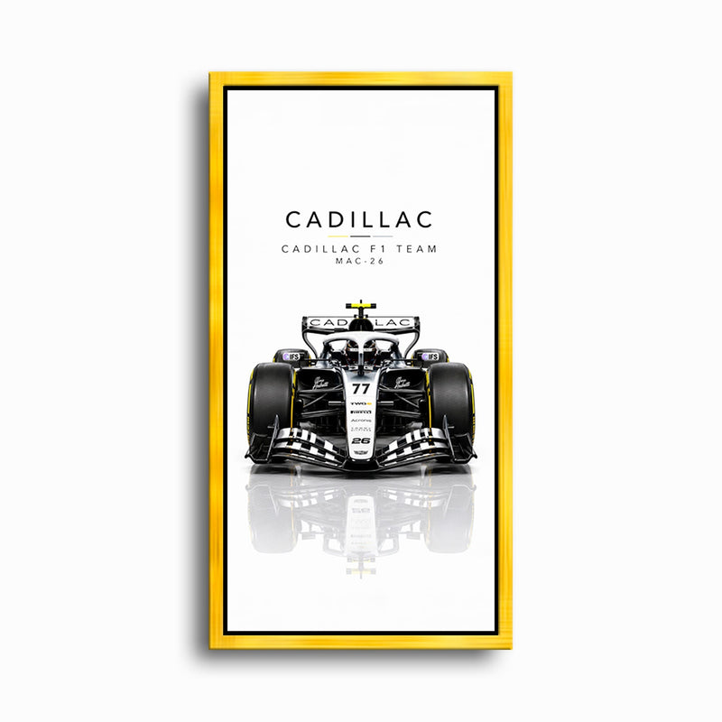 Cadillac F1 Team MAC-26 Wall Art | Formula 1 Decor Cars
