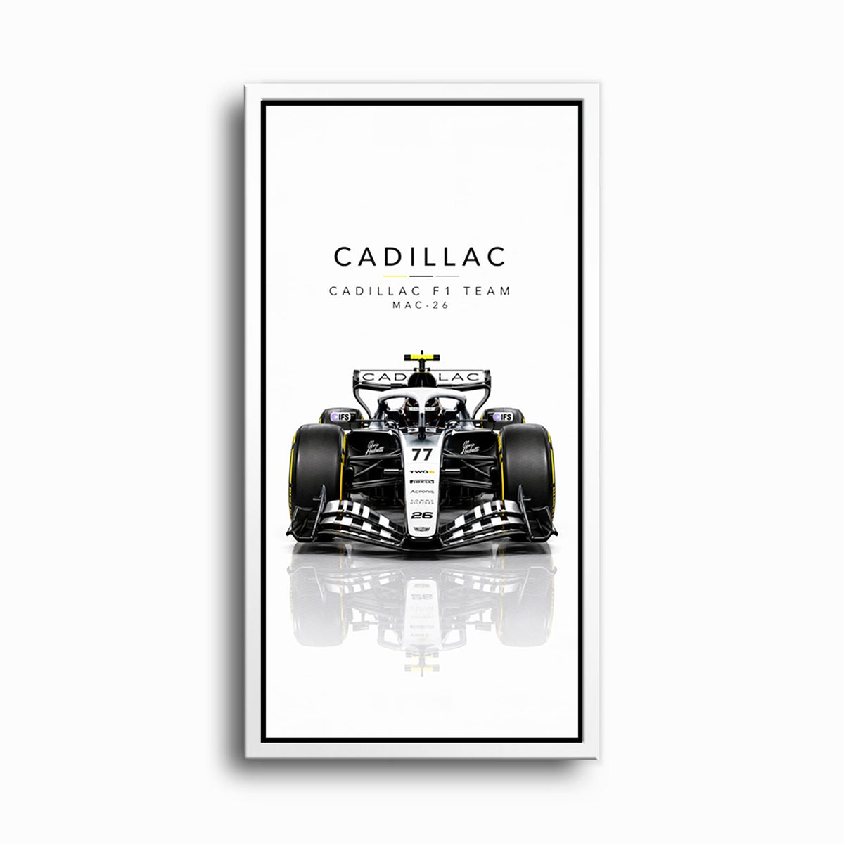 Cadillac F1 Team MAC-26 Wall Art | Formula 1 Decor Cars