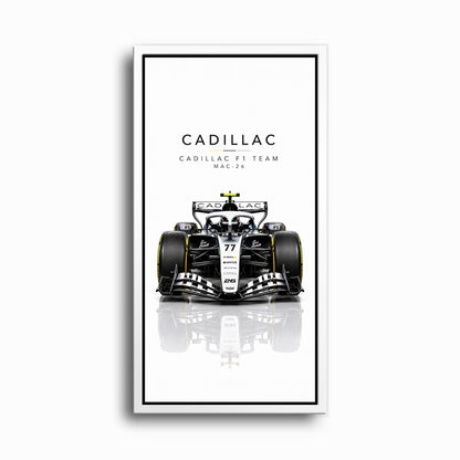 Cadillac F1 Team MAC-26 Wall Art | Formula 1 Decor Cars
