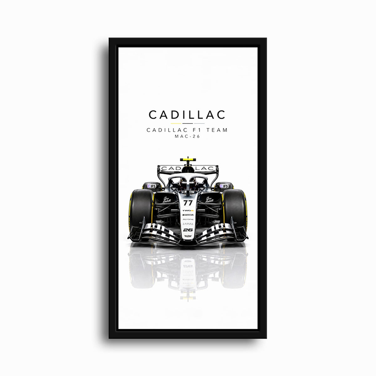 Cadillac F1 Team MAC-26 Wall Art | Formula 1 Decor Cars