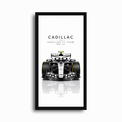 Cadillac F1 Team MAC-26 Wall Art | Formula 1 Decor Cars