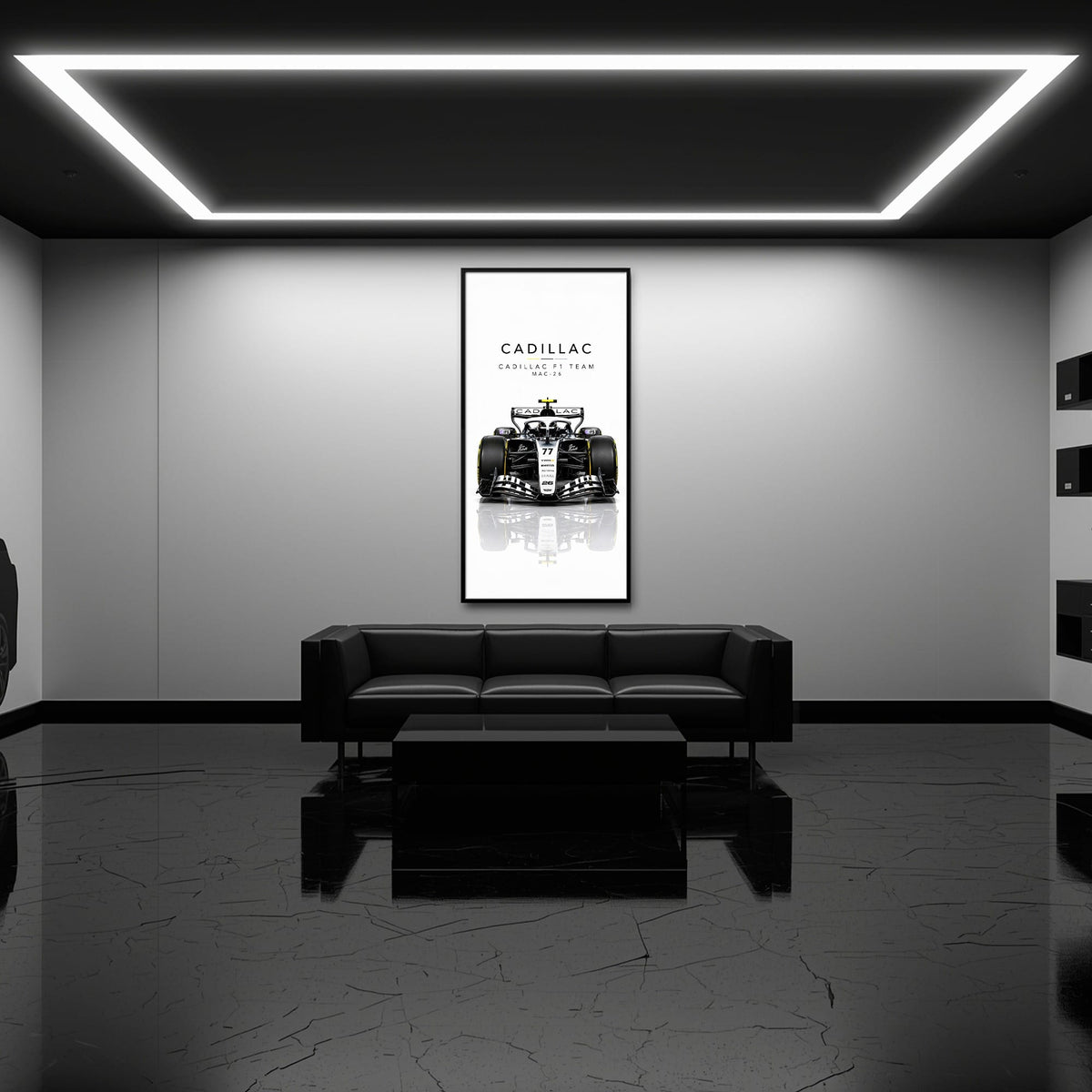 Cadillac F1 Team MAC-26 Wall Art | Formula 1 Decor Cars