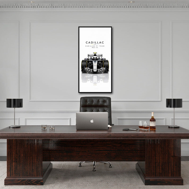 Cadillac F1 Team MAC-26 Wall Art | Formula 1 Decor Cars
