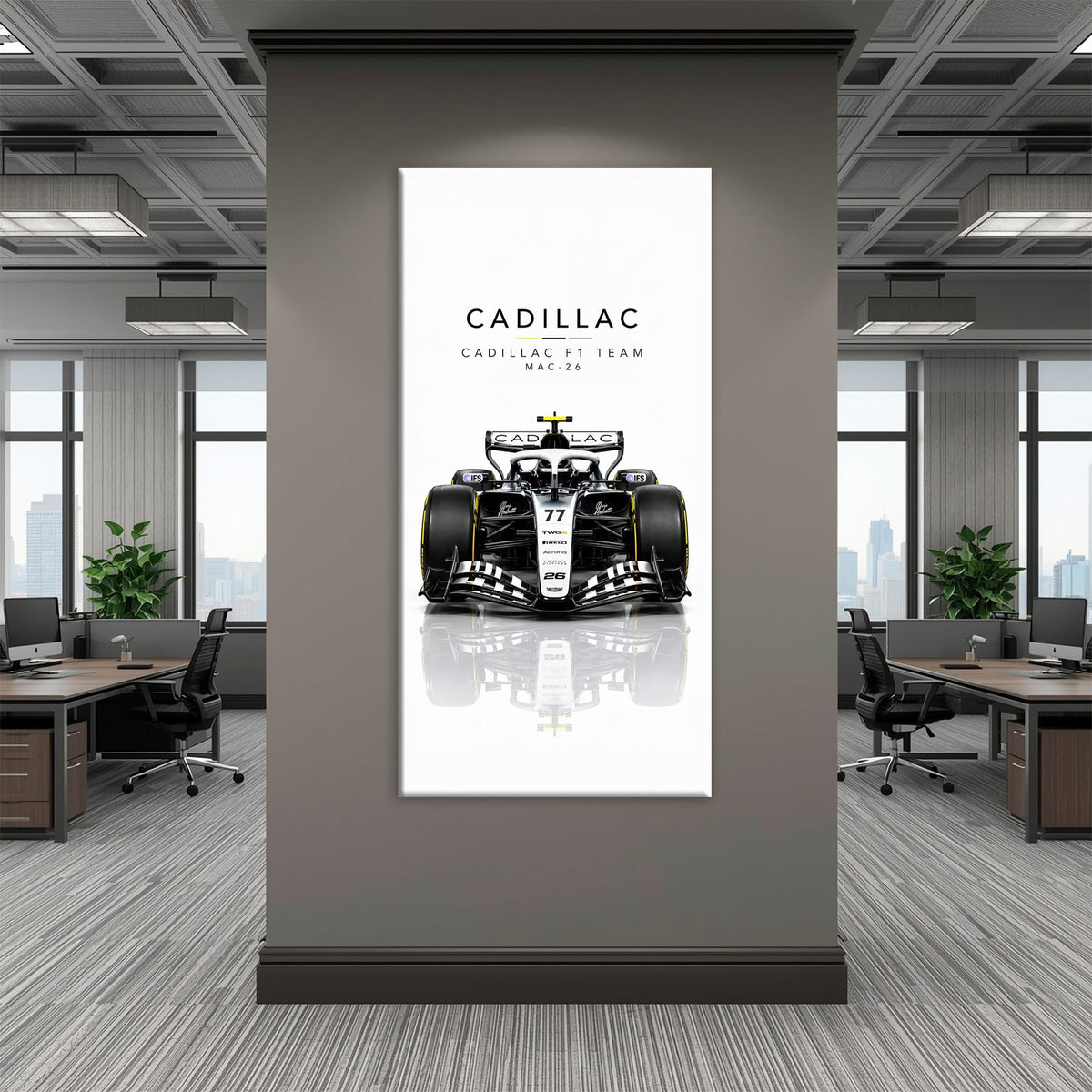 Cadillac F1 Team MAC-26 Wall Art | Formula 1 Decor Cars