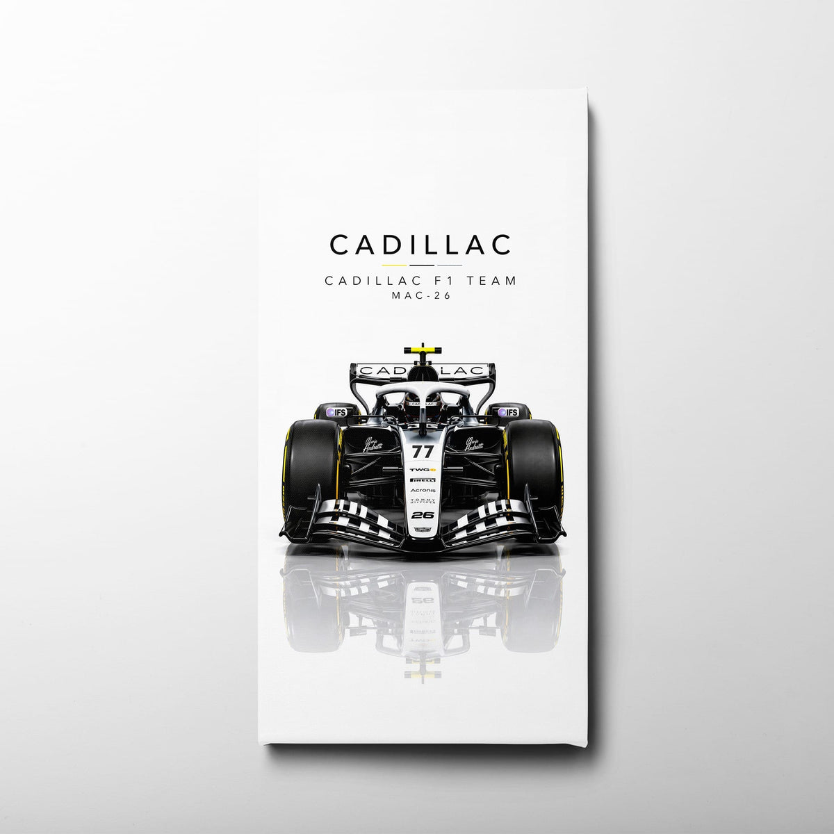 Cadillac F1 Team MAC-26 Wall Art | Formula 1 Decor Cars