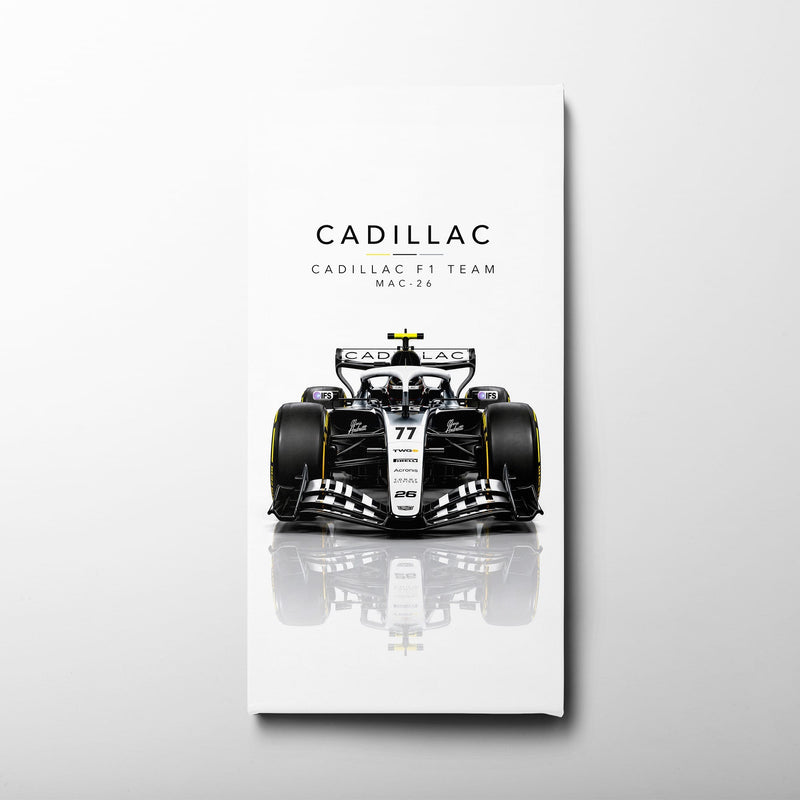 Cadillac F1 Team MAC-26 Wall Art | Formula 1 Decor Cars