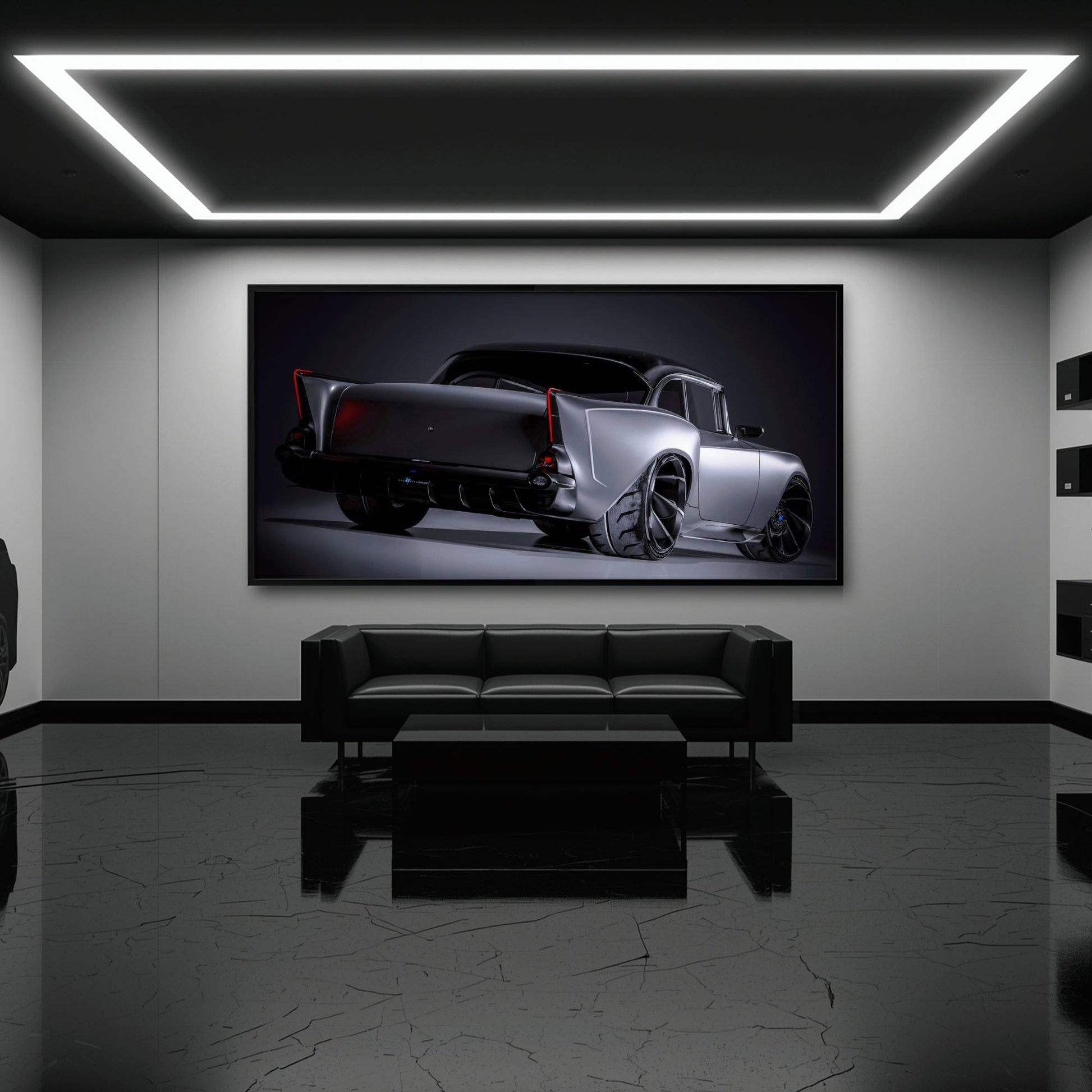 Vintage Chevrolet Bel Air Wall Art | Classic American Car Canvas Print Cars
