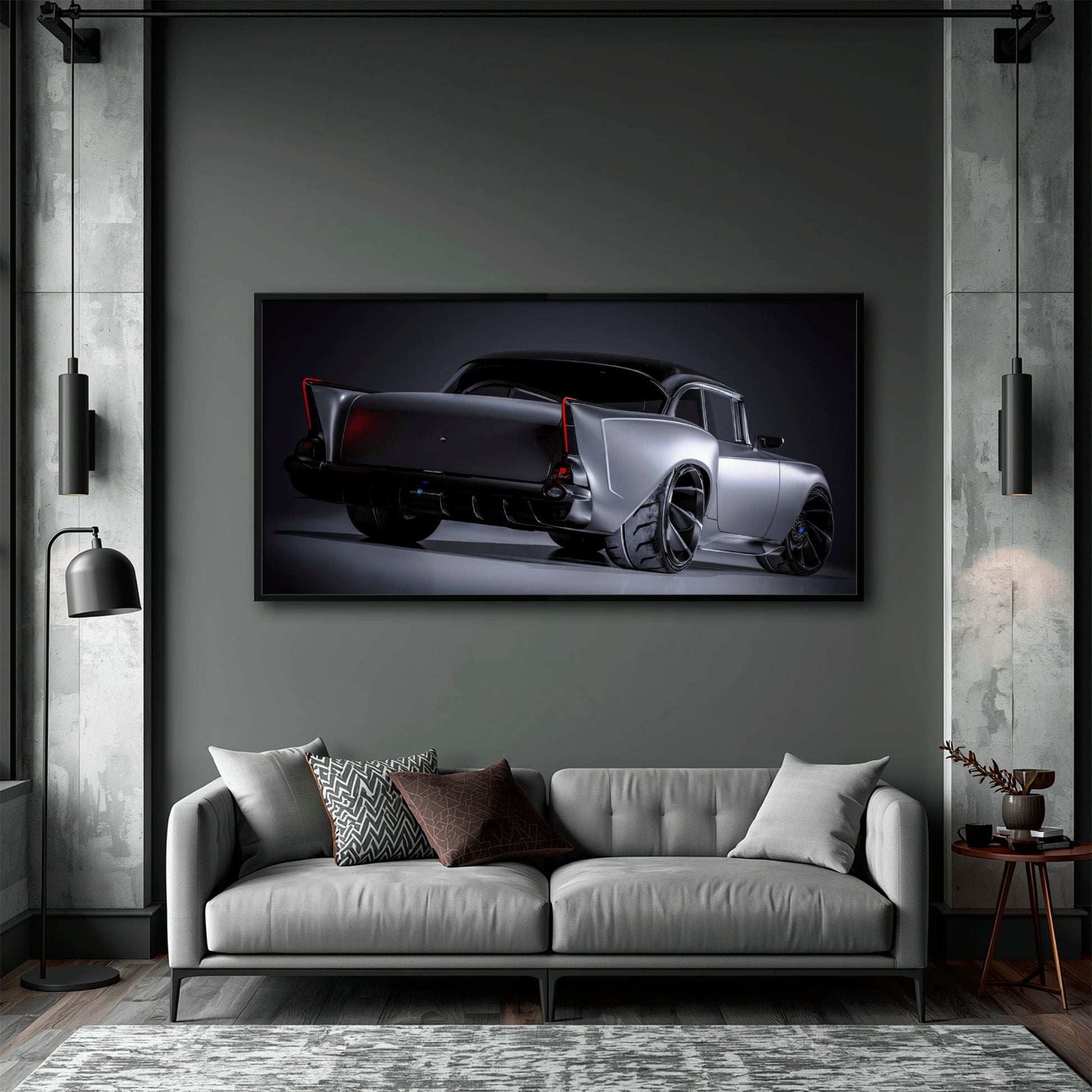 Vintage Chevrolet Bel Air Wall Art | Classic American Car Canvas Print Cars