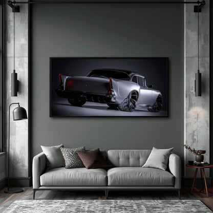 Vintage Chevrolet Bel Air Wall Art | Classic American Car Canvas Print Cars