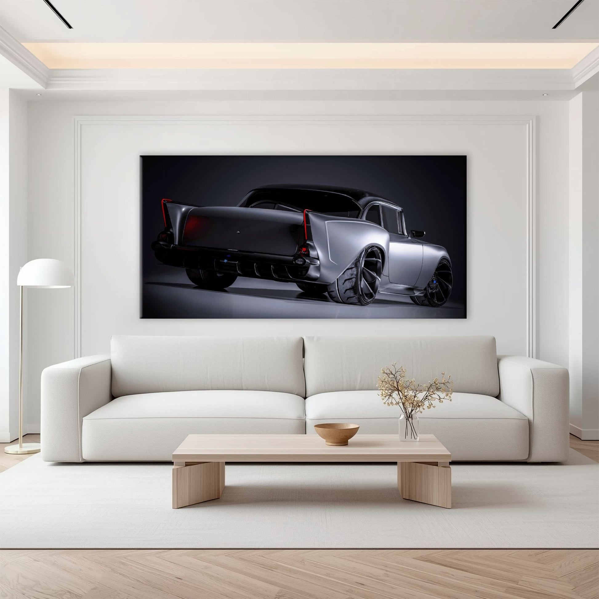 Vintage Chevrolet Bel Air Wall Art | Classic American Car Canvas Print Cars