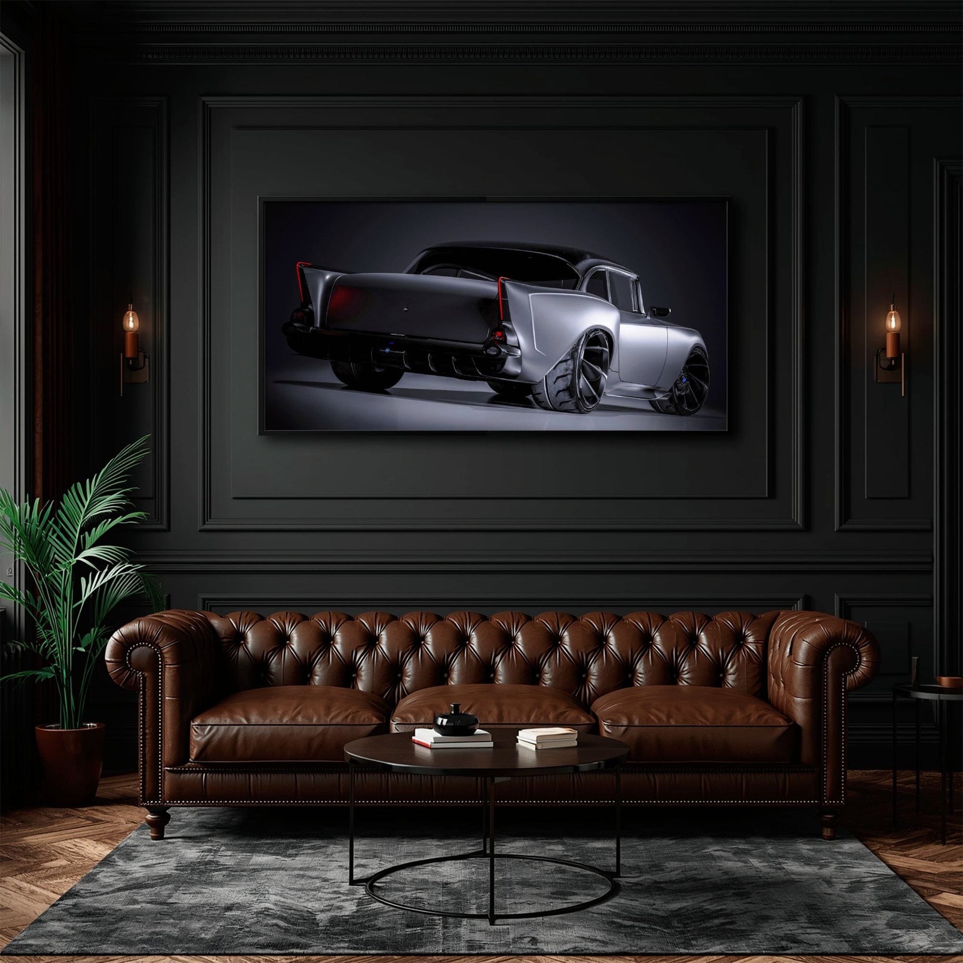 Vintage Chevrolet Bel Air Wall Art | Classic American Car Canvas Print Cars