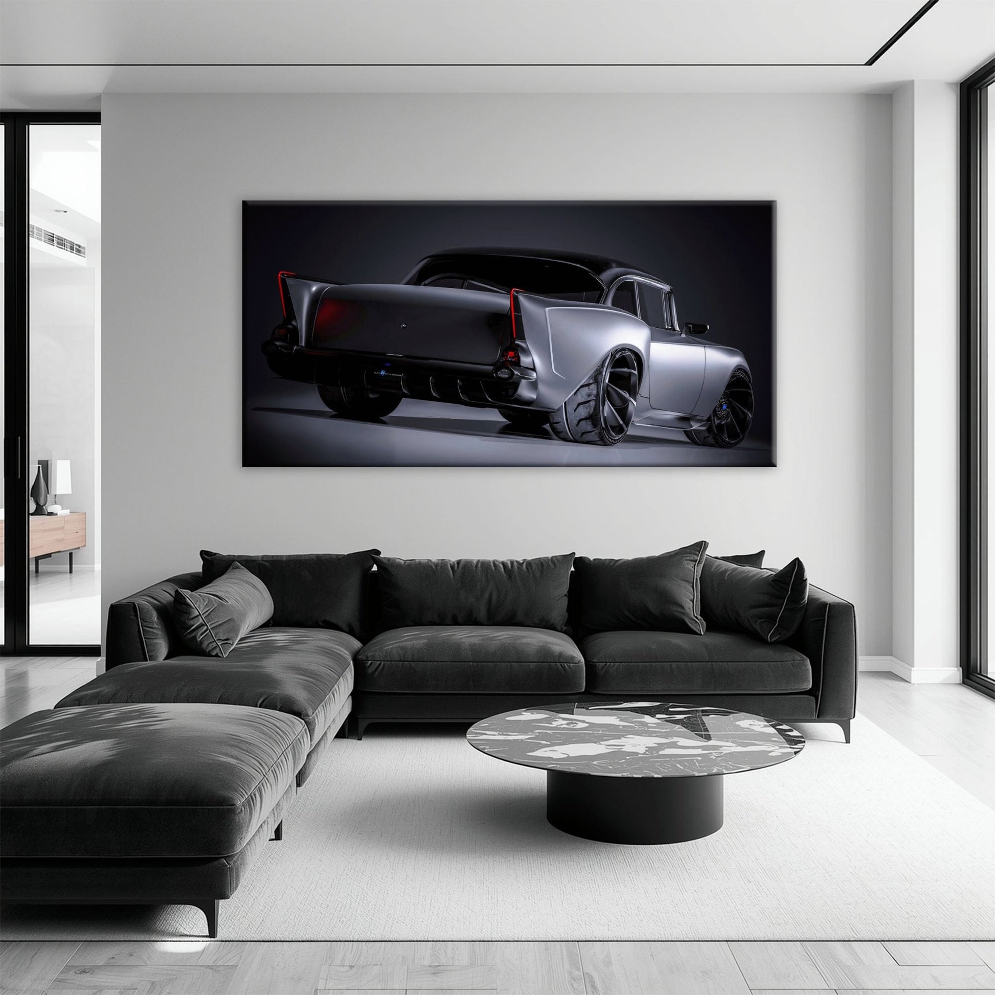 Vintage Chevrolet Bel Air Wall Art | Classic American Car Canvas Print Cars