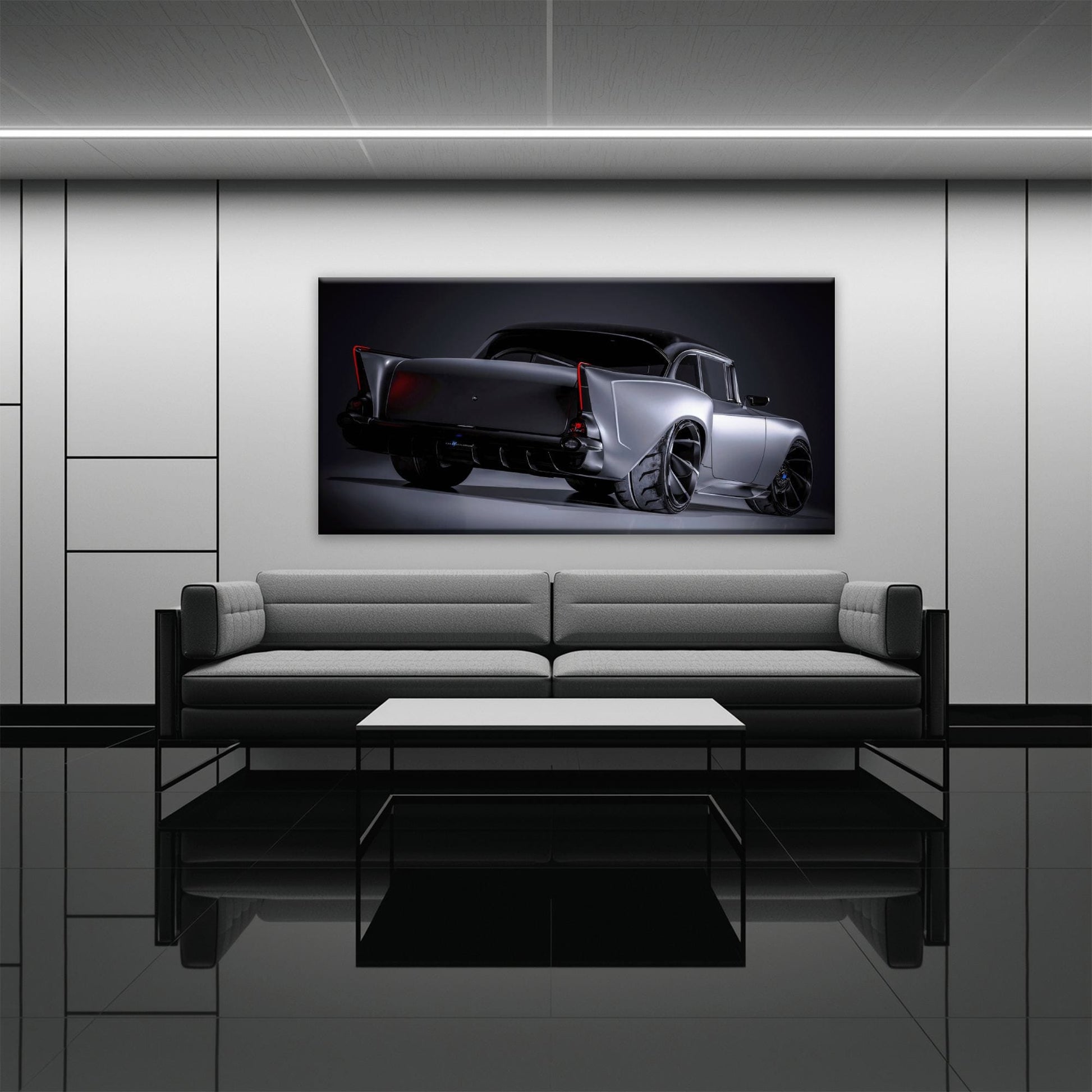 Vintage Chevrolet Bel Air Wall Art | Classic American Car Canvas Print Cars