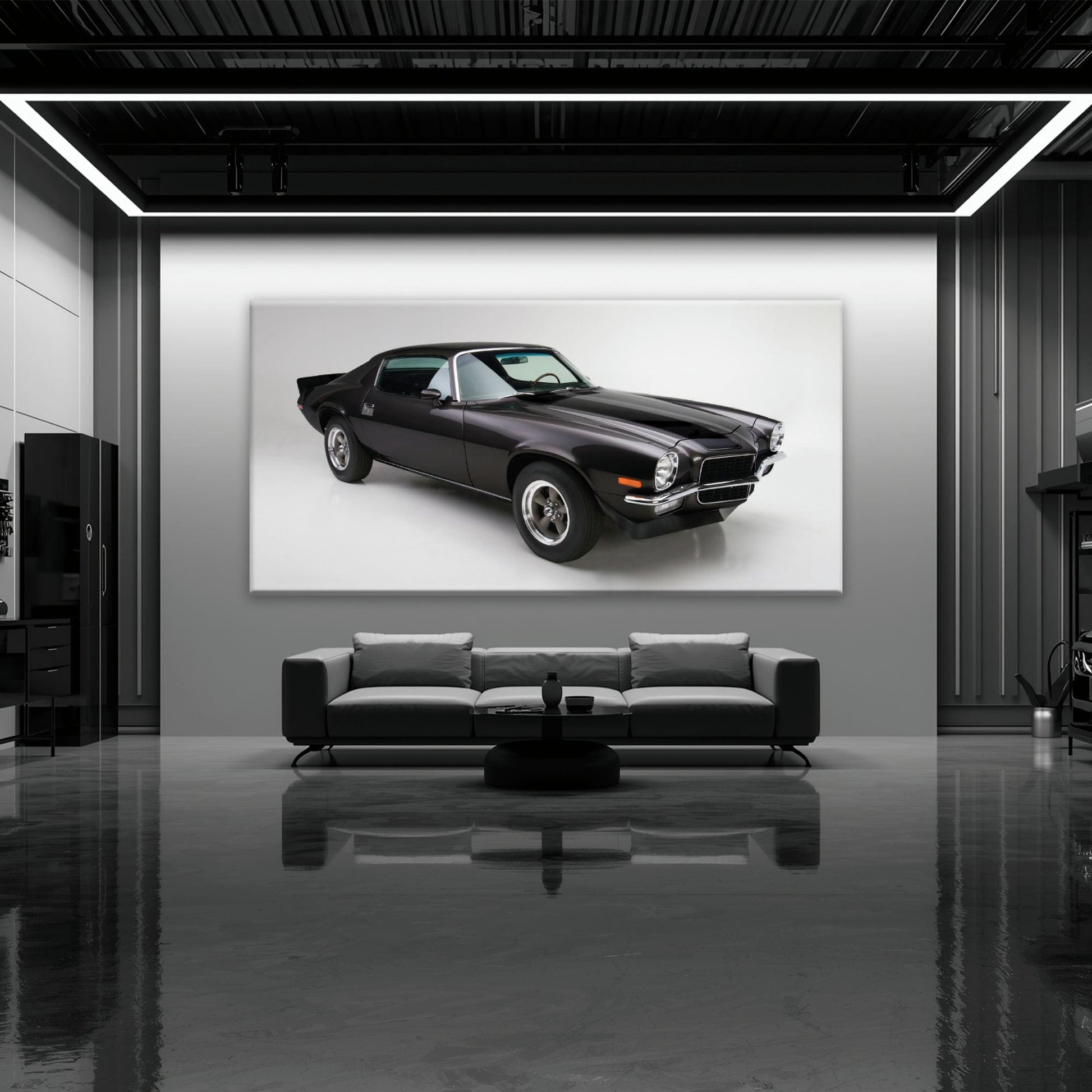 Chevrolet Camaro Retro Wall Art – Vintage Car Canvas Print Cars