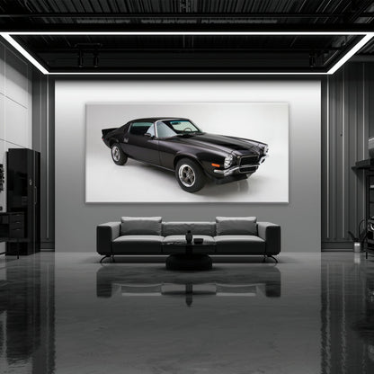 Chevrolet Camaro Retro Wall Art – Vintage Car Canvas Print Cars