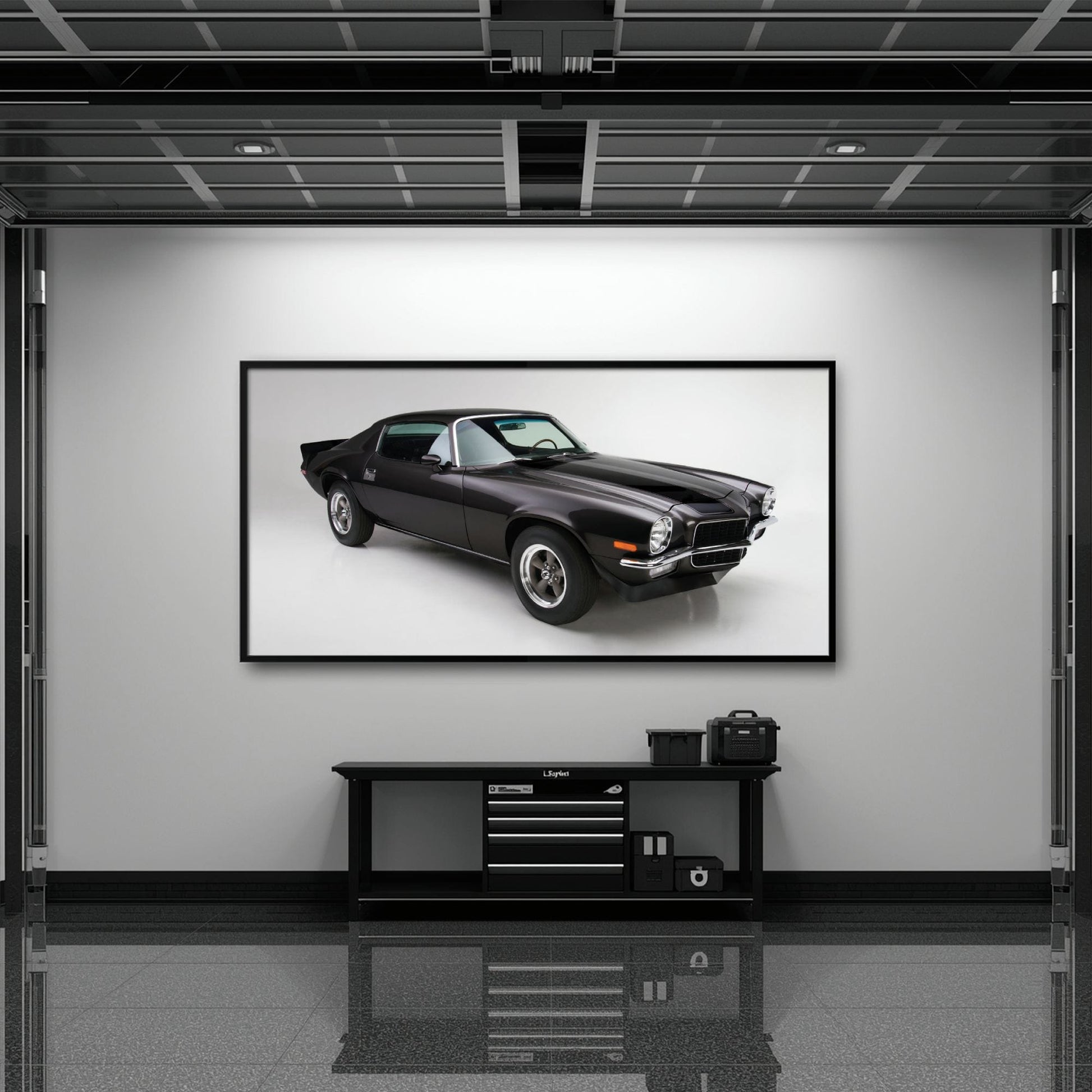 Chevrolet Camaro Retro Wall Art – Vintage Car Canvas Print Cars