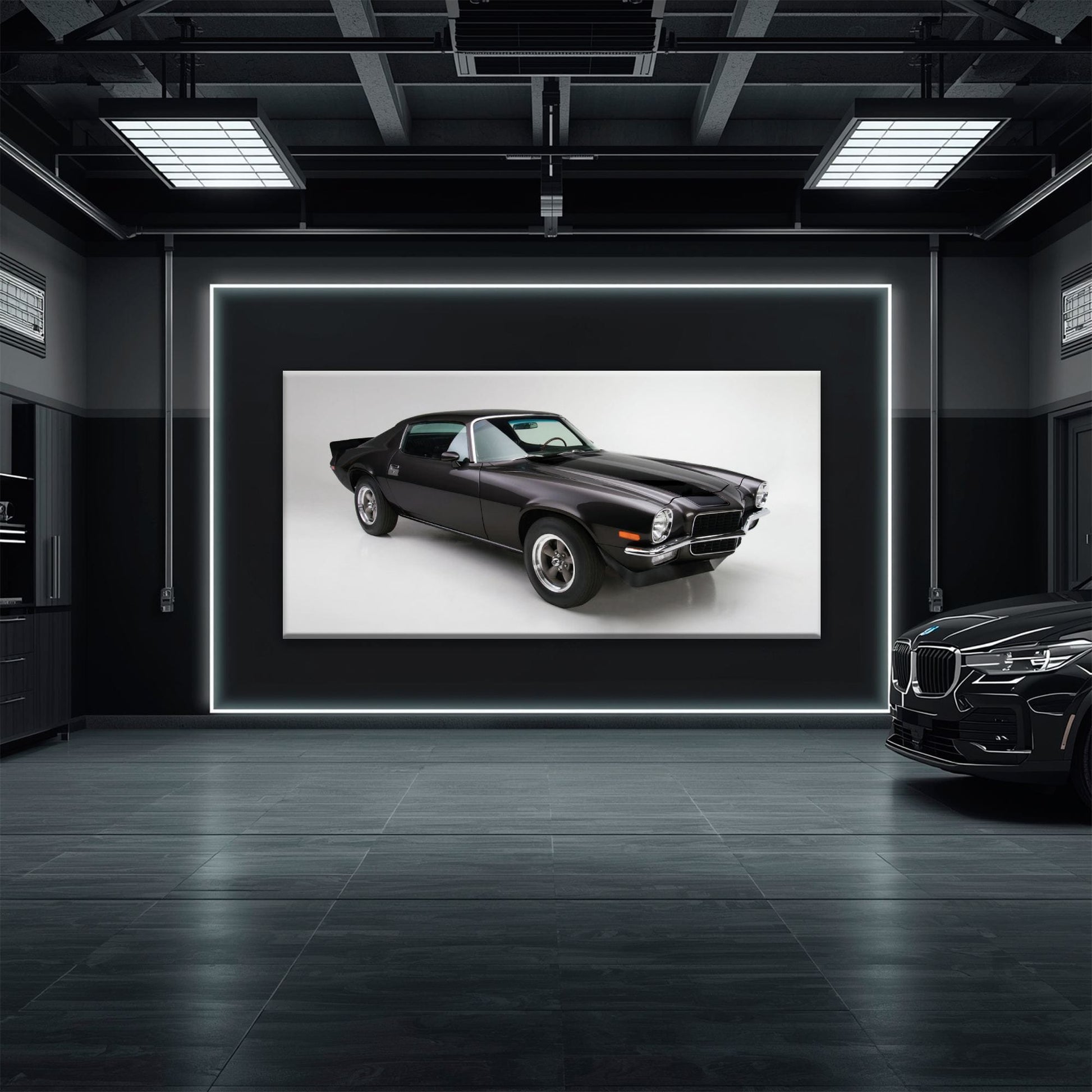 Chevrolet Camaro Retro Wall Art – Vintage Car Canvas Print Cars