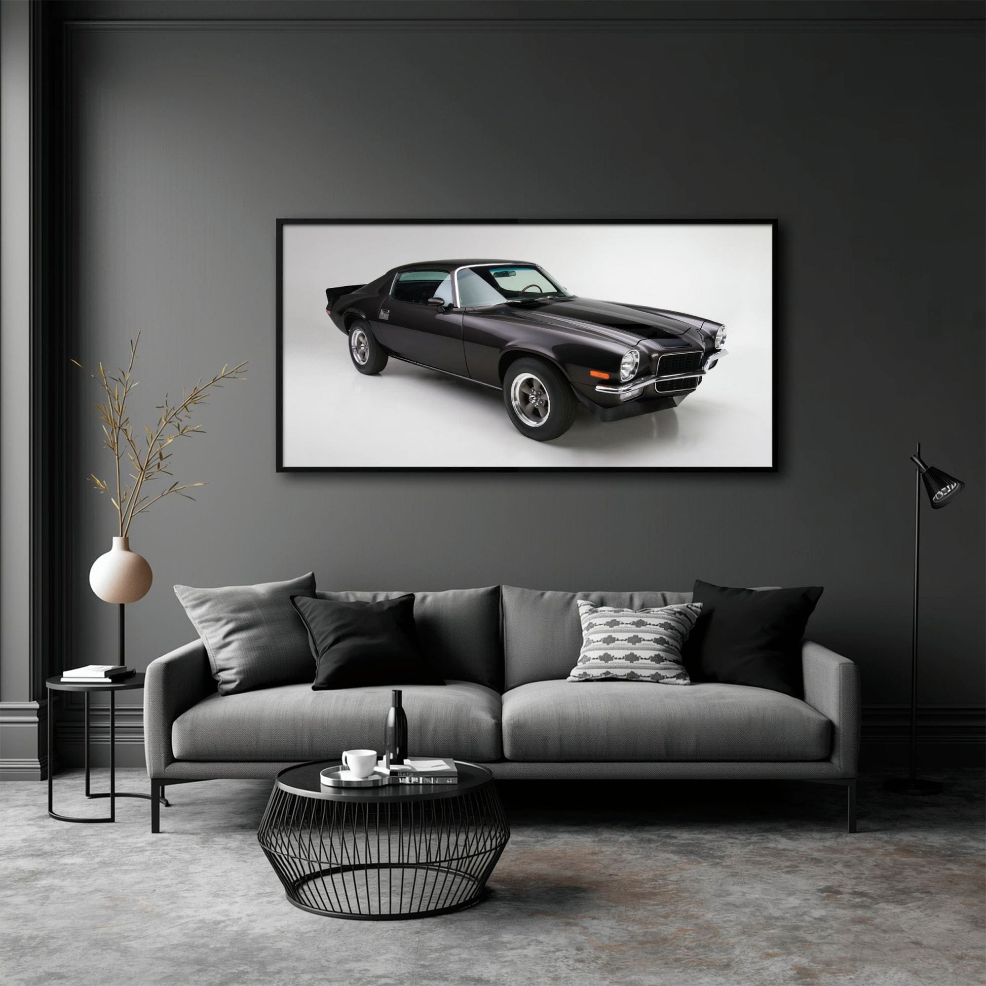 Chevrolet Camaro Retro Wall Art – Vintage Car Canvas Print Cars