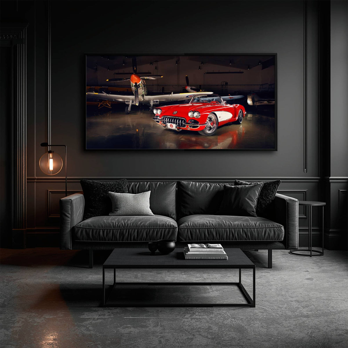 Vintage Chevrolet Corvette C1 Wall Art – Retro Muscle Car Canvas Print Cars