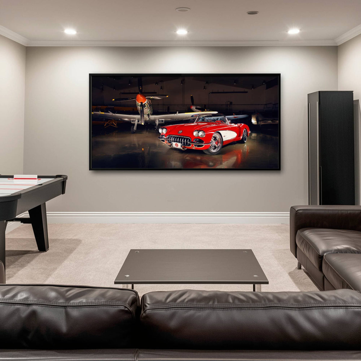 Vintage Chevrolet Corvette C1 Wall Art – Retro Muscle Car Canvas Print Cars