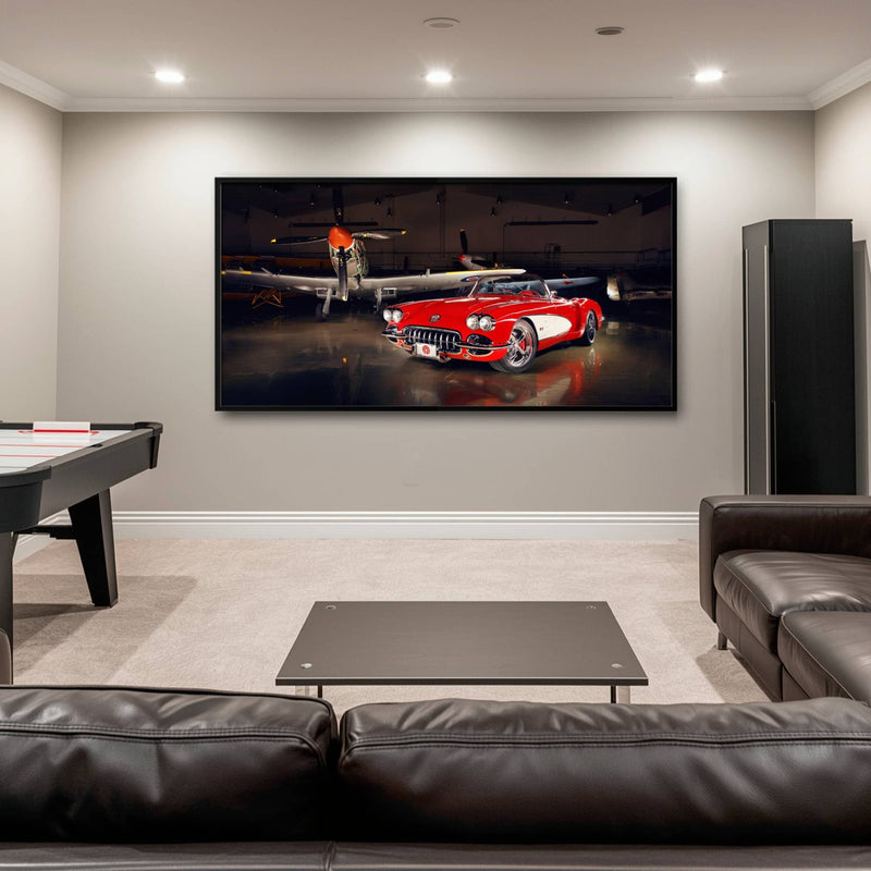 Vintage Chevrolet Corvette C1 Wall Art – Retro Muscle Car Canvas Print Cars