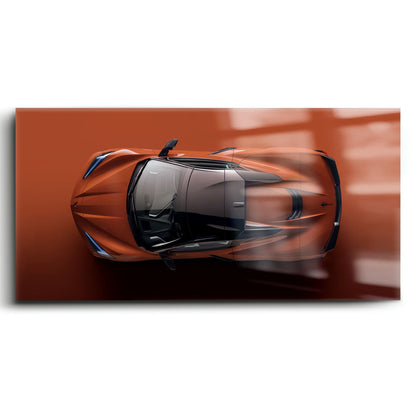 Chevrolet Corvette C8 Stingray Wall Art – Red Supercar Canvas Print Cars