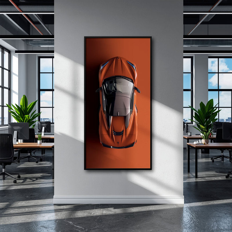 Chevrolet Corvette C8 Stingray Wall Art – Red Supercar Canvas Print Cars
