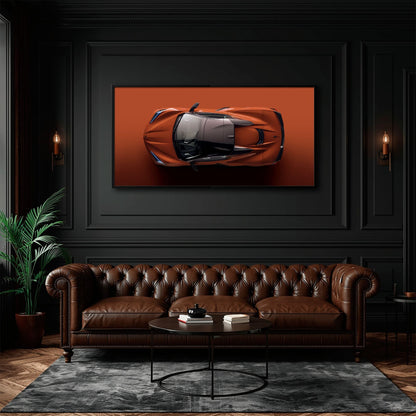Chevrolet Corvette C8 Stingray Wall Art – Red Supercar Canvas Print Cars