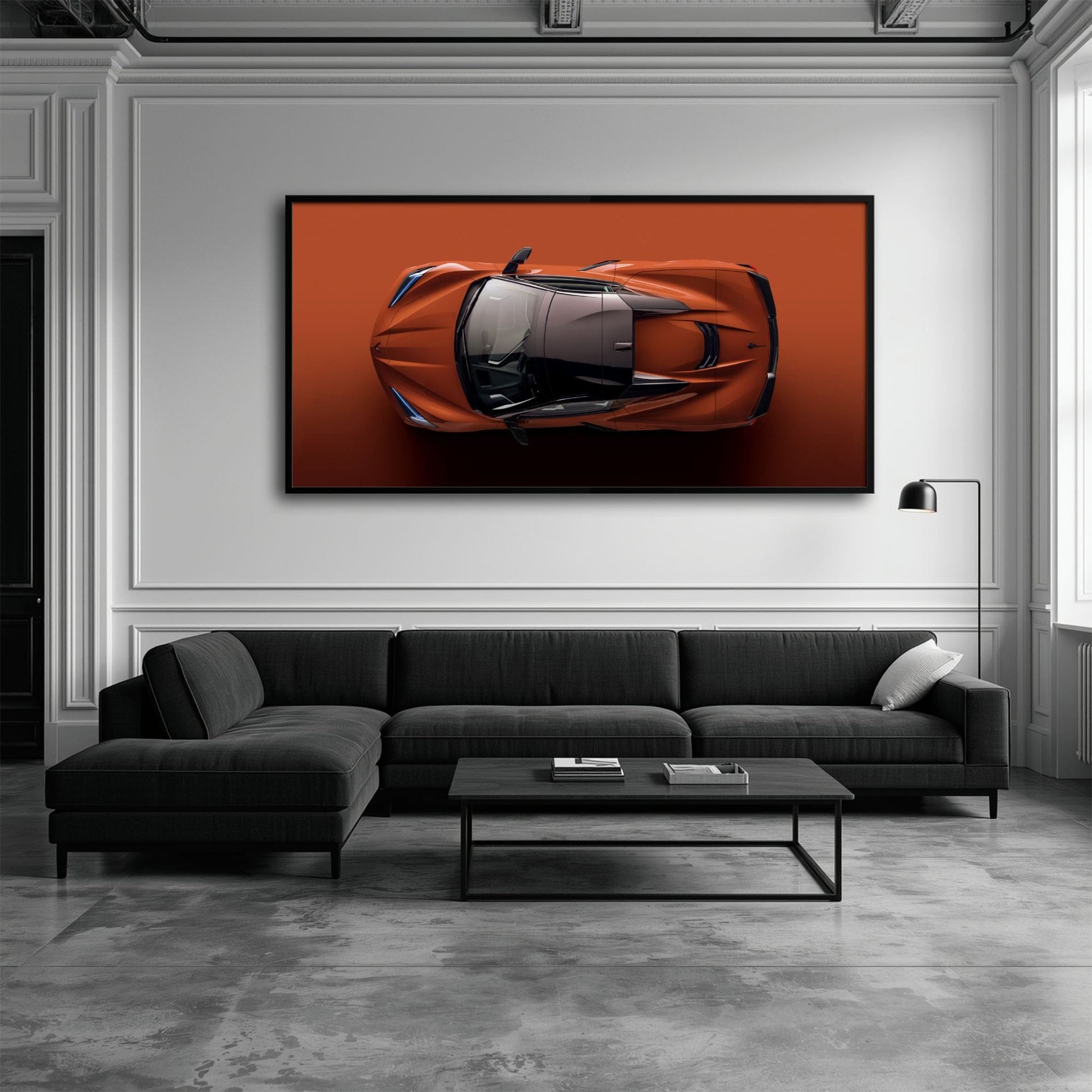 Chevrolet Corvette C8 Stingray Wall Art – Red Supercar Canvas Print Cars