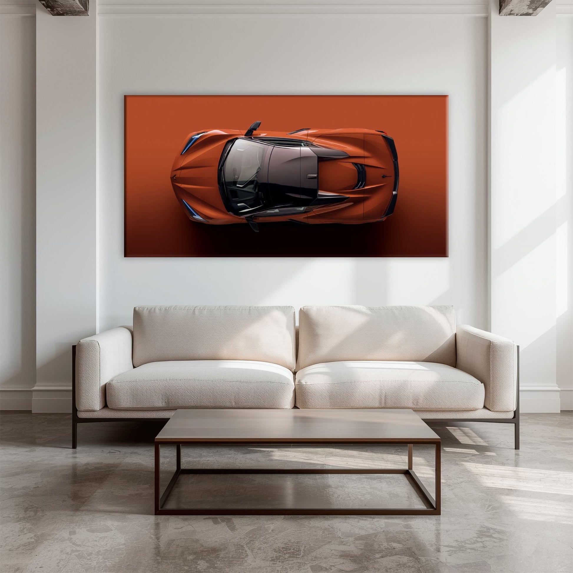 Chevrolet Corvette C8 Stingray Wall Art – Red Supercar Canvas Print Cars