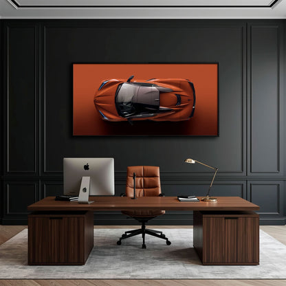 Chevrolet Corvette C8 Stingray Wall Art – Red Supercar Canvas Print Cars