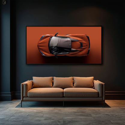 Chevrolet Corvette C8 Stingray Wall Art – Red Supercar Canvas Print Cars