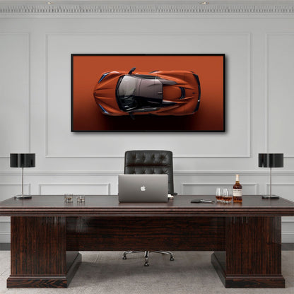 Chevrolet Corvette C8 Stingray Wall Art – Red Supercar Canvas Print Cars