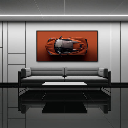 Chevrolet Corvette C8 Stingray Wall Art – Red Supercar Canvas Print Cars