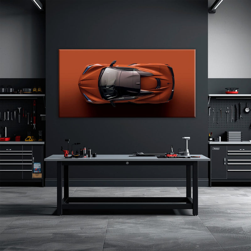 Chevrolet Corvette C8 Stingray Wall Art – Red Supercar Canvas Print Cars