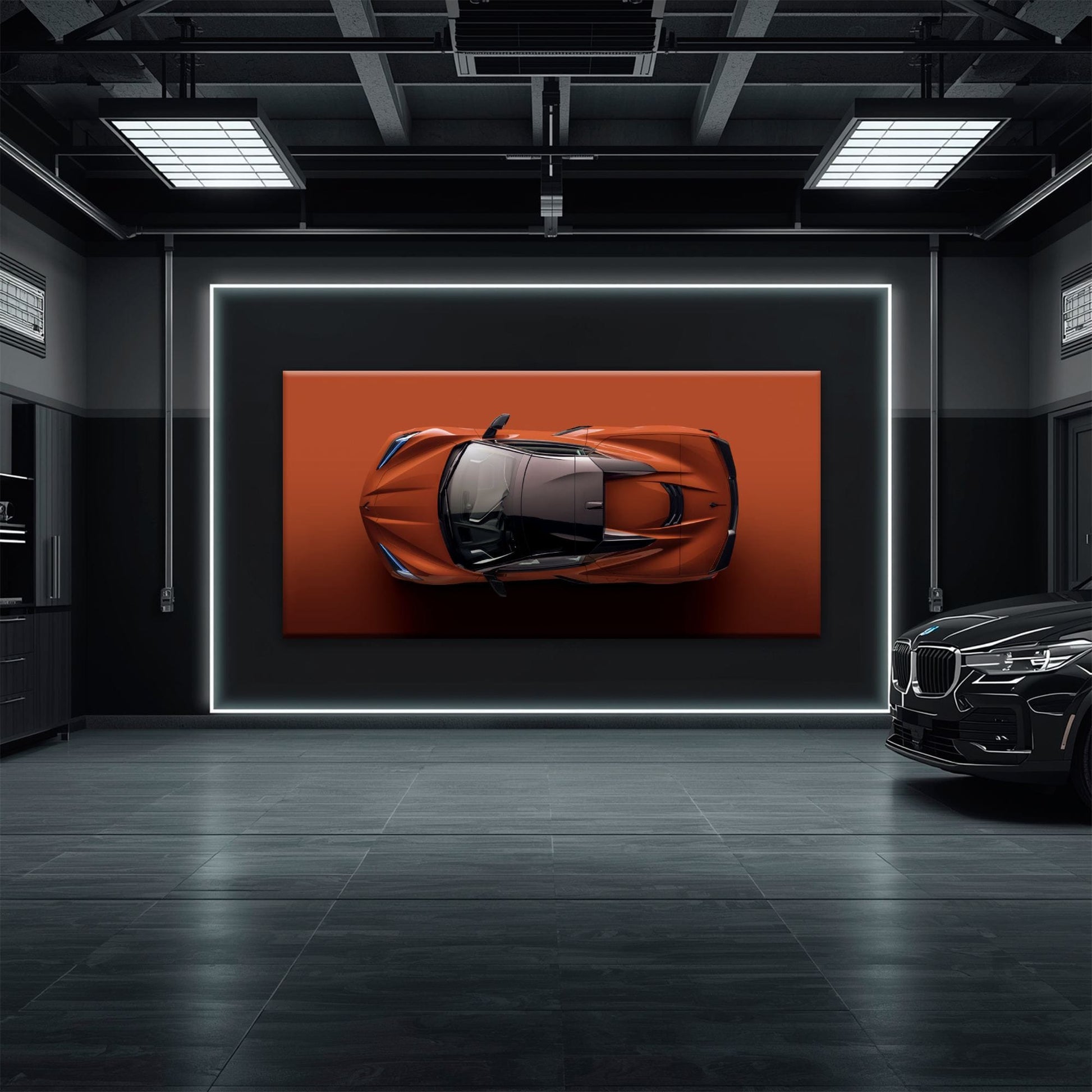 Chevrolet Corvette C8 Stingray Wall Art – Red Supercar Canvas Print Cars