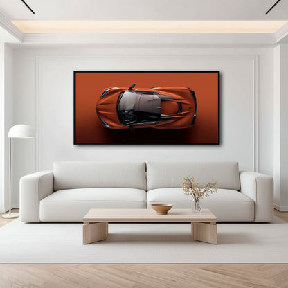 Chevrolet Corvette C8 Stingray Wall Art – Red Supercar Canvas Print Cars