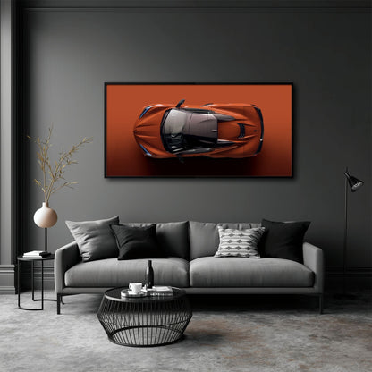 Chevrolet Corvette C8 Stingray Wall Art – Red Supercar Canvas Print Cars