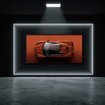 Chevrolet Corvette C8 Stingray Wall Art – Red Supercar Canvas Print Cars