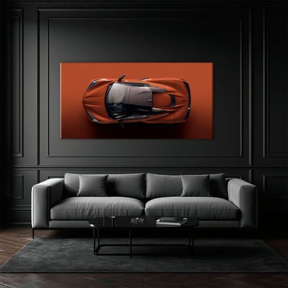 Chevrolet Corvette C8 Stingray Wall Art – Red Supercar Canvas Print Cars