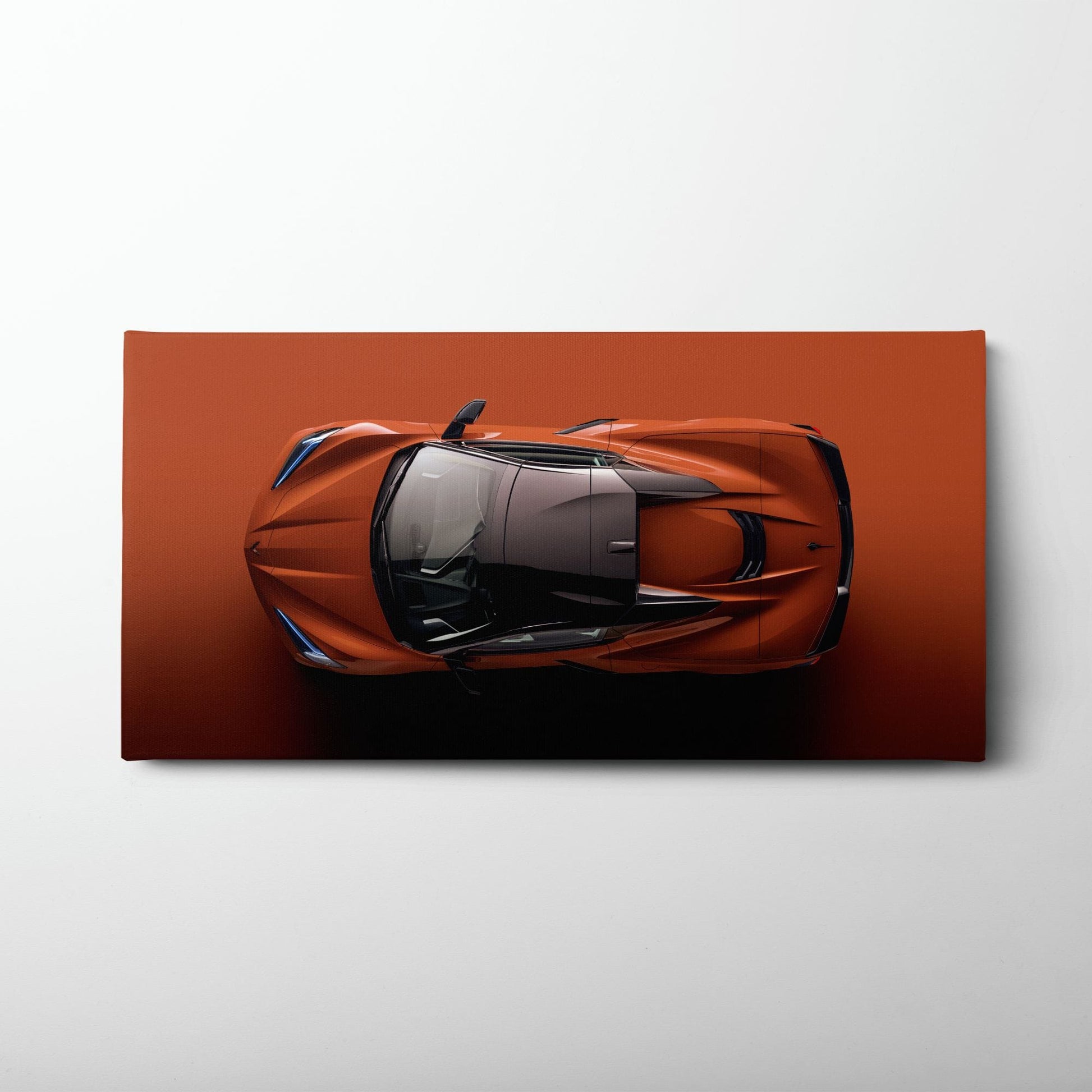 Chevrolet Corvette C8 Stingray Wall Art – Red Supercar Canvas Print Cars