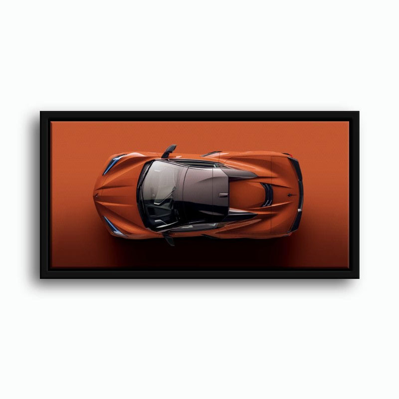 Chevrolet Corvette C8 Stingray Wall Art – Red Supercar Canvas Print Cars