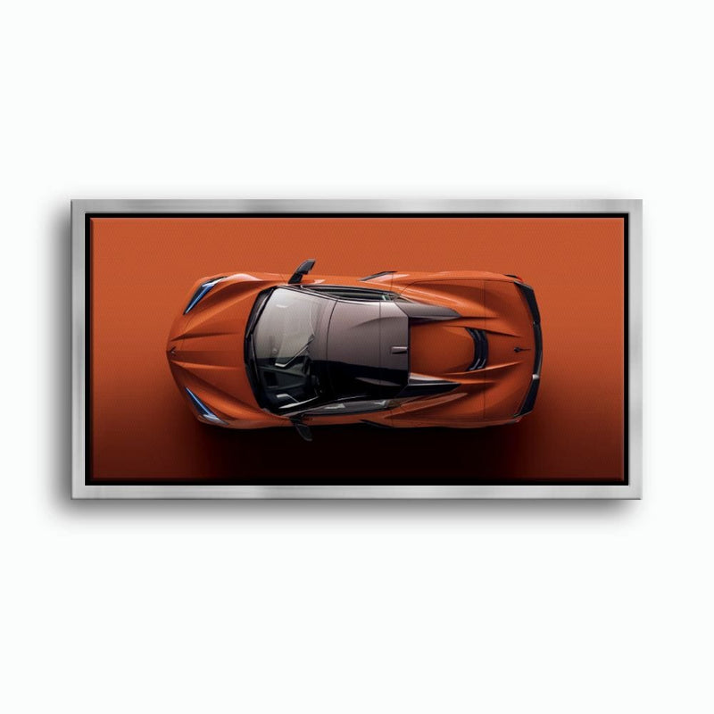 Chevrolet Corvette C8 Stingray Wall Art – Red Supercar Canvas Print Cars