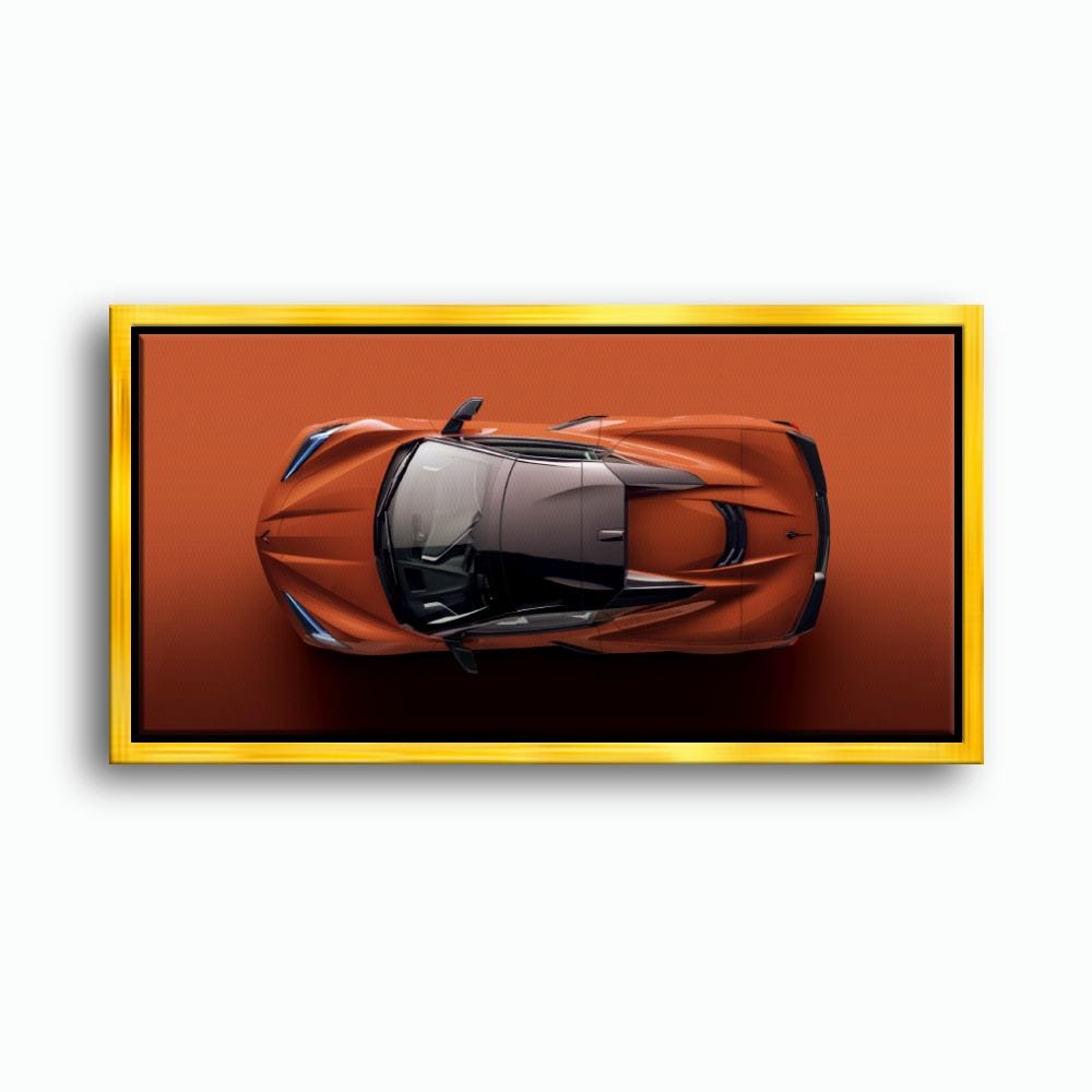 Chevrolet Corvette C8 Stingray Wall Art – Red Supercar Canvas Print Cars