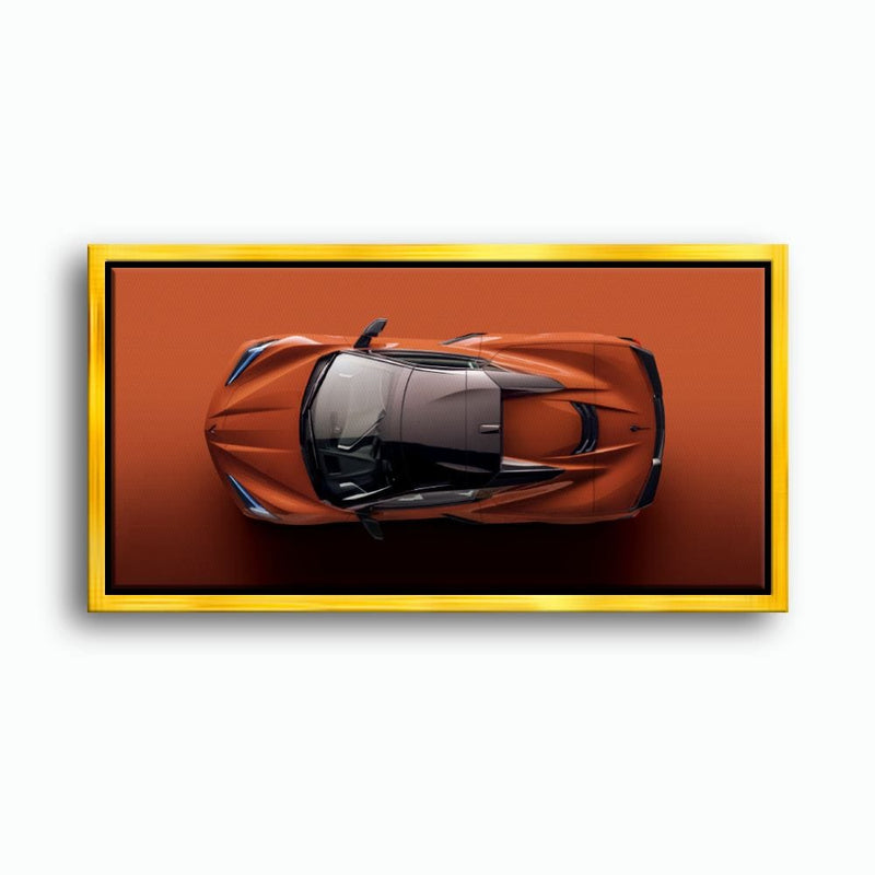 Chevrolet Corvette C8 Stingray Wall Art – Red Supercar Canvas Print Cars