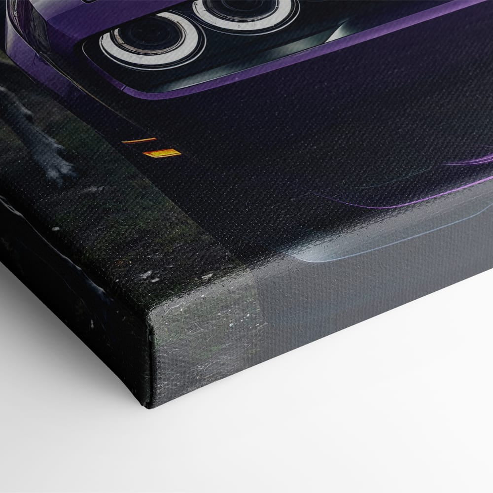 Dodge Challenger Hellcat Black Sheep Wall Art – Purple Muscle Car Canvas Print Cars
