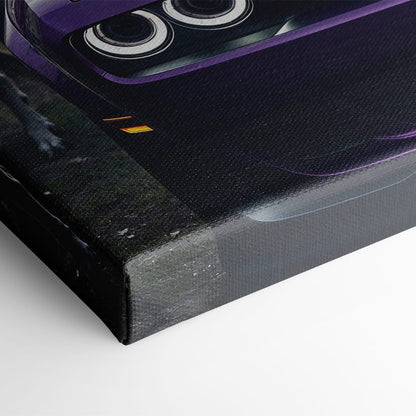 Dodge Challenger Hellcat Black Sheep Wall Art – Purple Muscle Car Canvas Print Cars