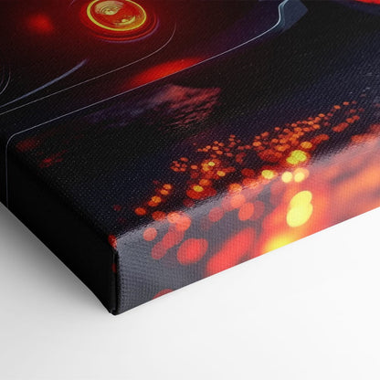 Dodge Challenger R/T Red Rain Wall Art – Muscle Car Canvas Print Cars
