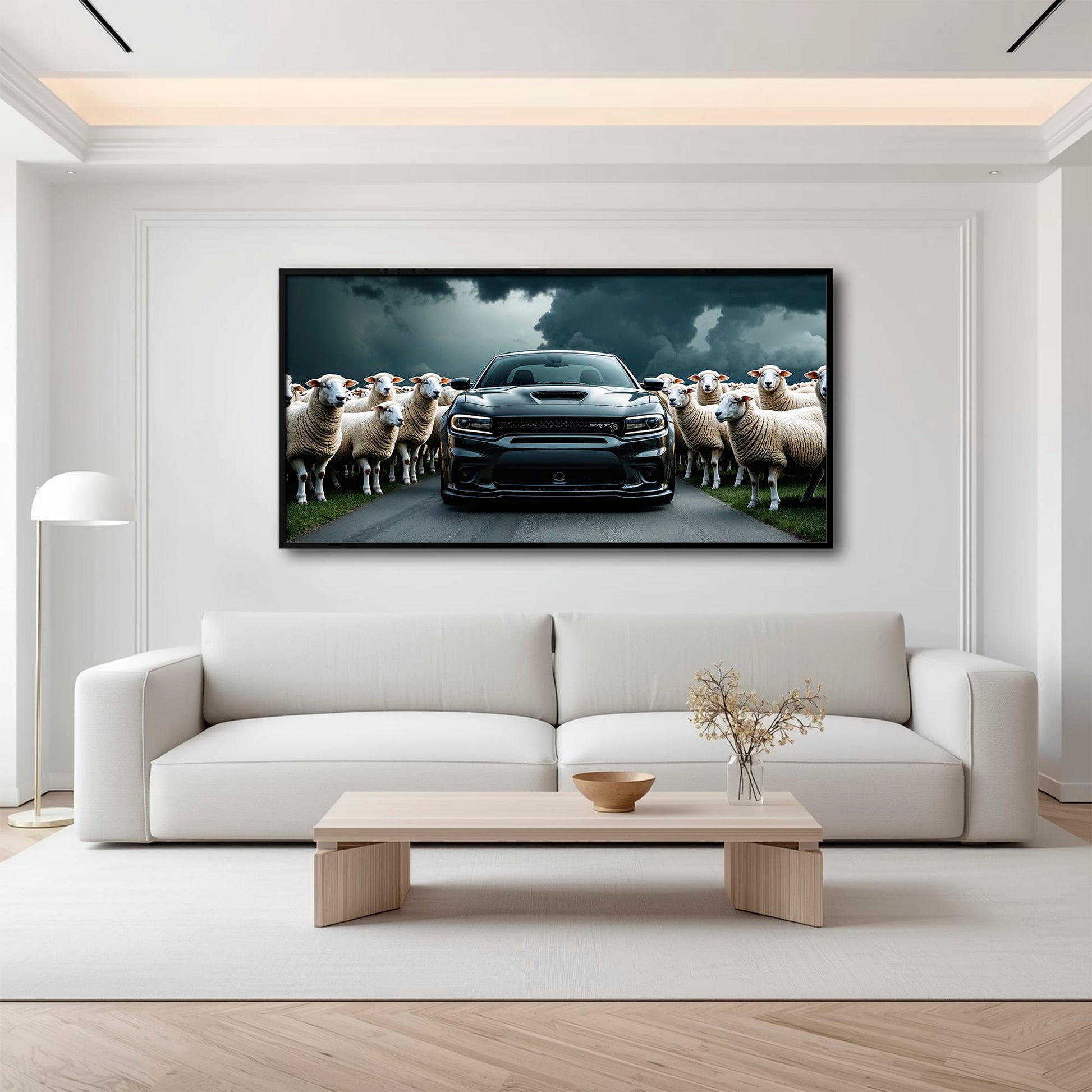 Dodge Charger Hellcat Wall Art  | Black Sheep Muscle Car Print Cars